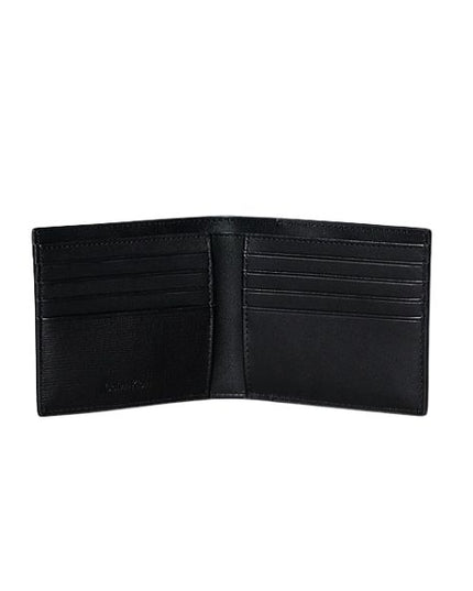 Calvin Klein portafogli nero in pelle effetto saffiano