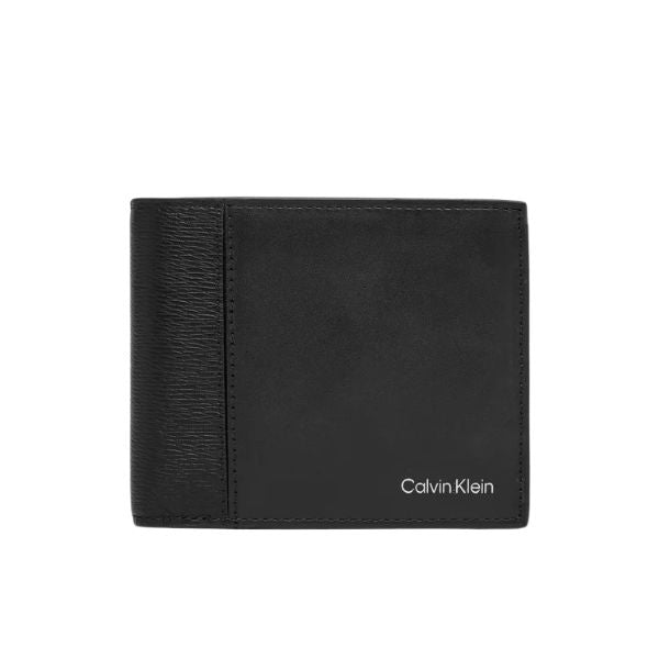 Calvin Klein LV04D1304G portafogli nero in pelle effetto saffiano