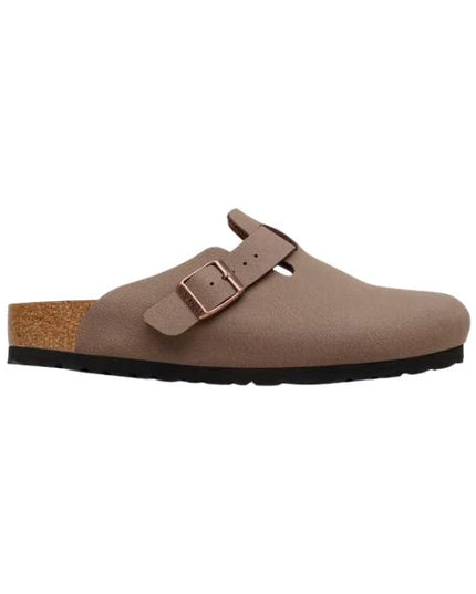 Birkenstock Boston Tex Birko Flor in nubuck Mocca