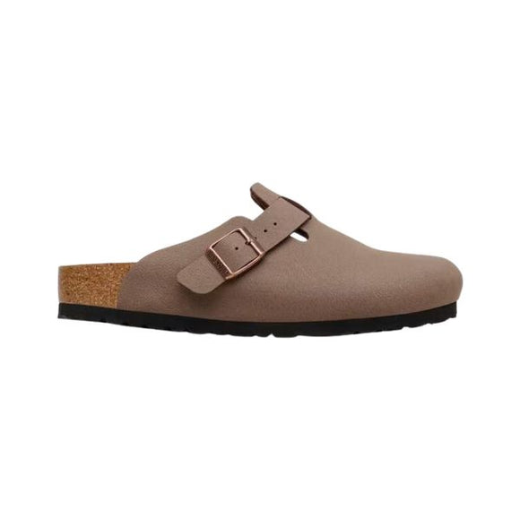 Birkenstock Boston Tex Birko Flor in nubuck Mocca
