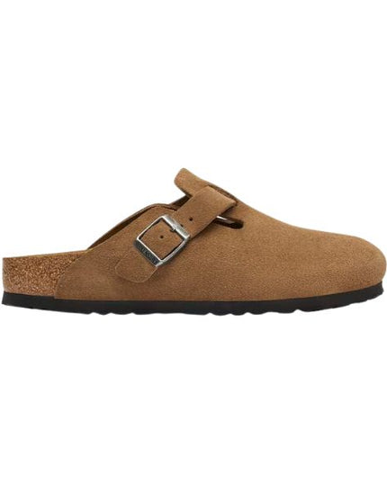 Birkenstock Boston in pelle scamosciata Dark Tea
