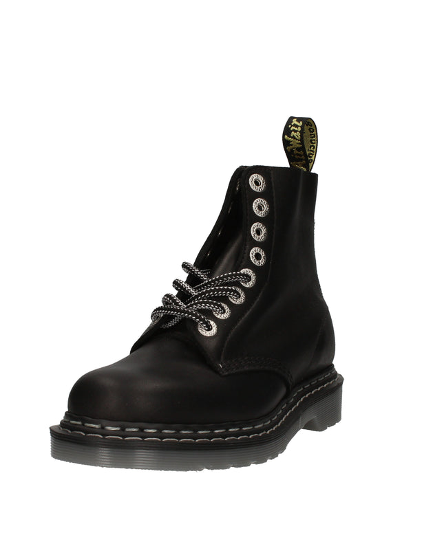 Dr. Martens 1460 Pascal in pelle morbida con occhielli cromati e zip laterale