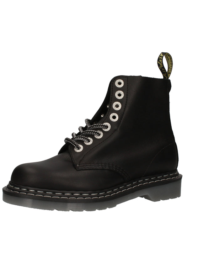 Dr. Martens 1460 Pascal in pelle morbida con occhielli cromati e zip laterale