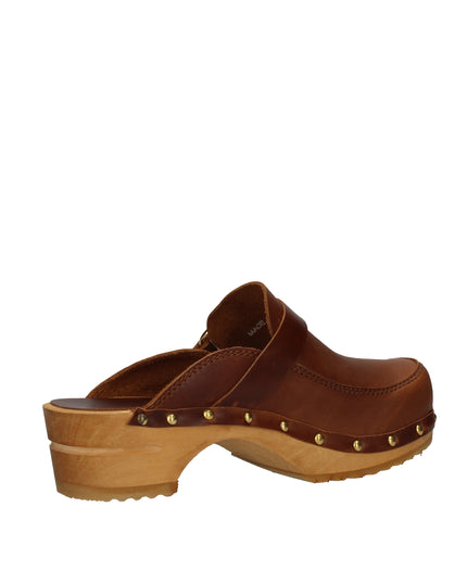 Sanita Lillen sabot con fibbia e fondo in legno