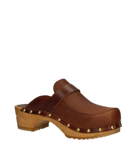 Sanita Lillen sabot con fibbia e fondo in legno