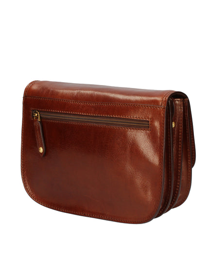 The Bridge Borsa a tracolla cuoio marrone in pelle con zip