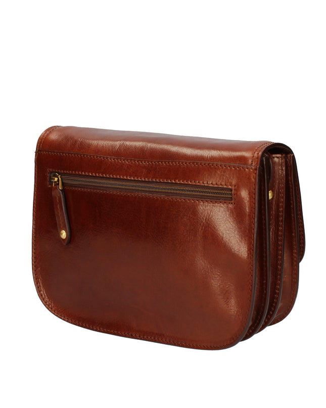 The Bridge Borsa a tracolla cuoio marrone in pelle con zip