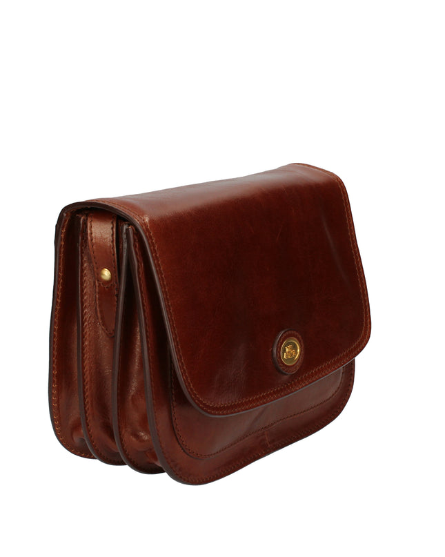The Bridge Borsa a tracolla cuoio marrone in pelle con zip