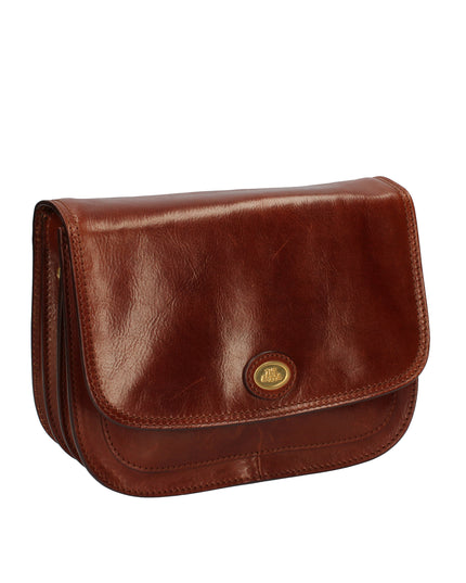 The Bridge Borsa a tracolla cuoio marrone in pelle con zip