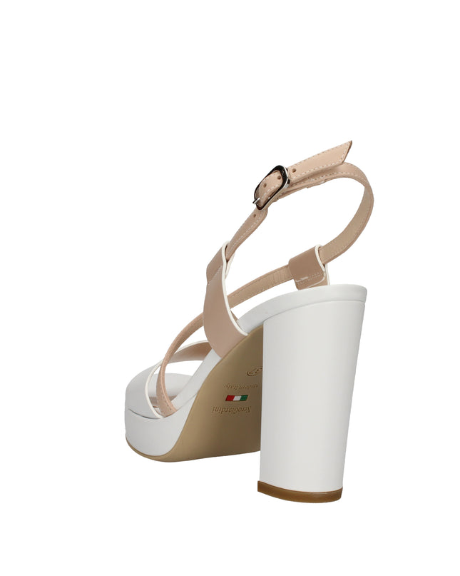 Nero Giardini sandali in pelle con tacco a blocco e plateau