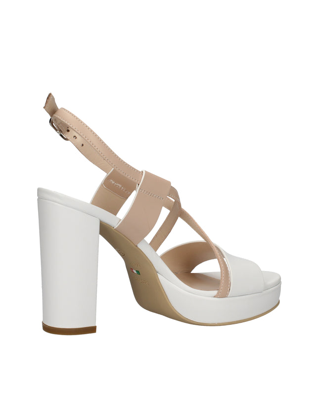 Nero Giardini sandali in pelle con tacco a blocco e plateau