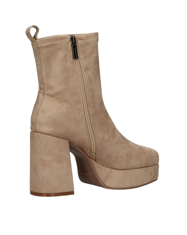 Refresh stivaletti scamosciati con tacco e plateau