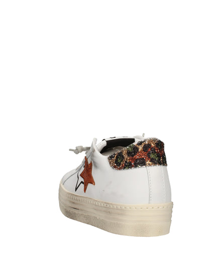 2Star sneakers platform effetto used con dettagli glitter e animalier