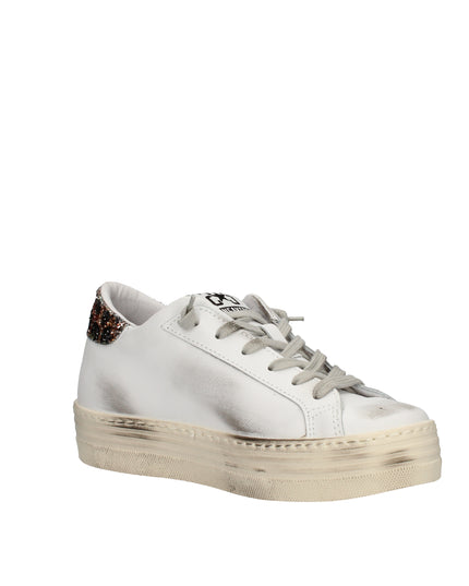 2Star sneakers platform effetto used con dettagli glitter e animalier