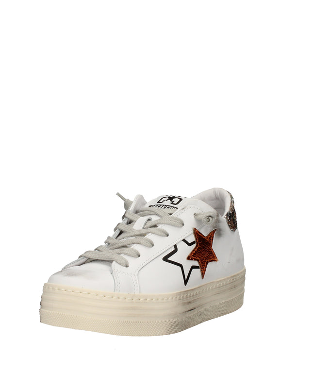 2Star sneakers platform effetto used con dettagli glitter e animalier
