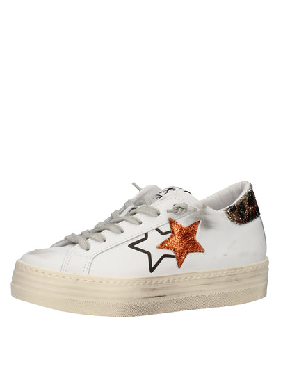 2Star sneakers platform effetto used con dettagli glitter e animalier