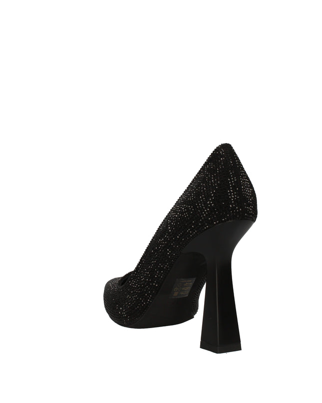 Pregunta decolletè con strass e tacco a clessidra