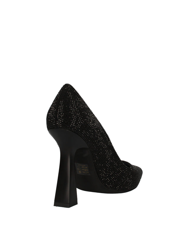 Pregunta decolletè con strass e tacco a clessidra