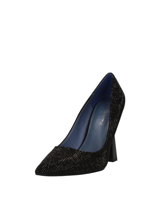 Pregunta decolletè con strass e tacco a clessidra