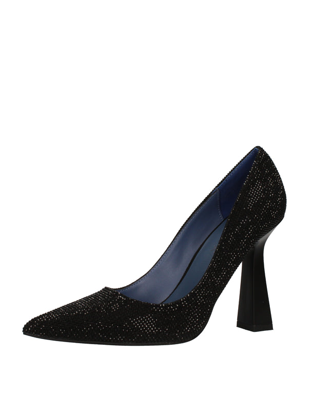 Pregunta decolletè con strass e tacco a clessidra