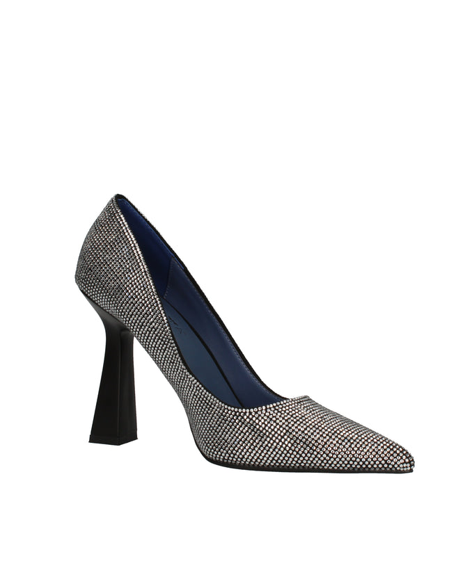 Pregunta decolletè con strass e tacco a clessidra