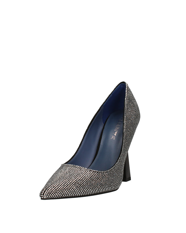 Pregunta decolletè con strass e tacco a clessidra