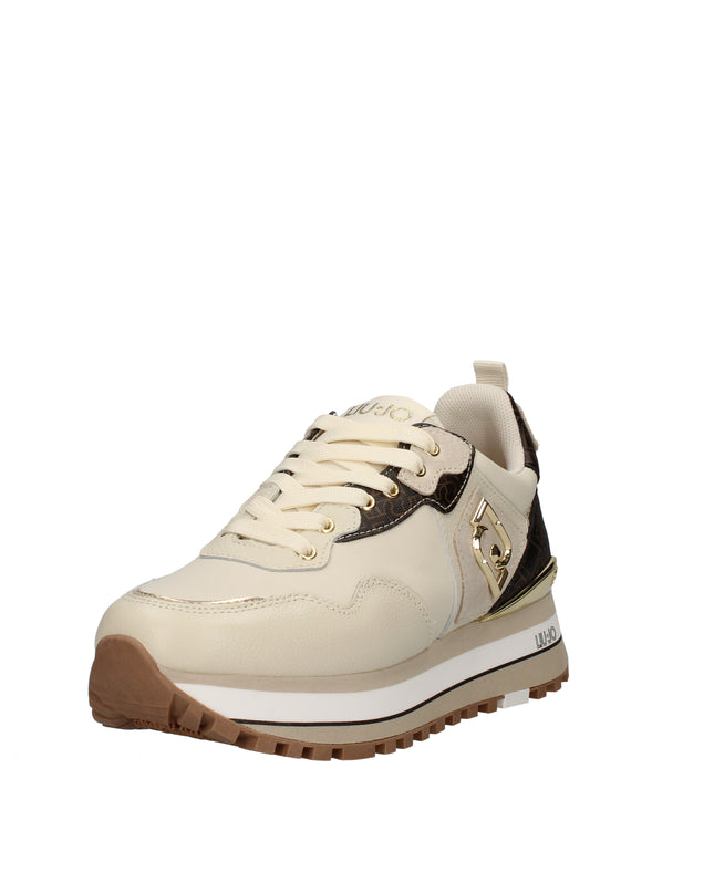 Liu Jo Maxi Wonder sneakers platform in ecopelle con logo all over