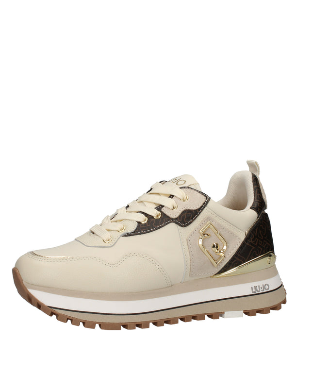 Liu Jo Maxi Wonder sneakers platform in ecopelle con logo all over