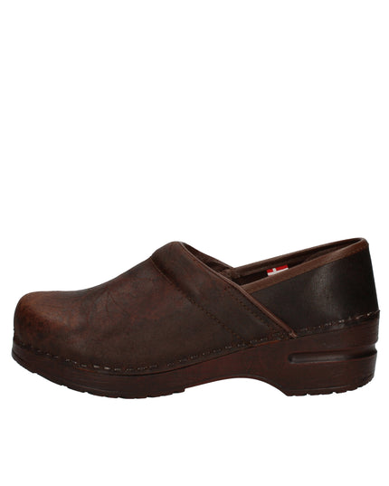 Sanita Original zoccoli chiusi in pelle lavorata