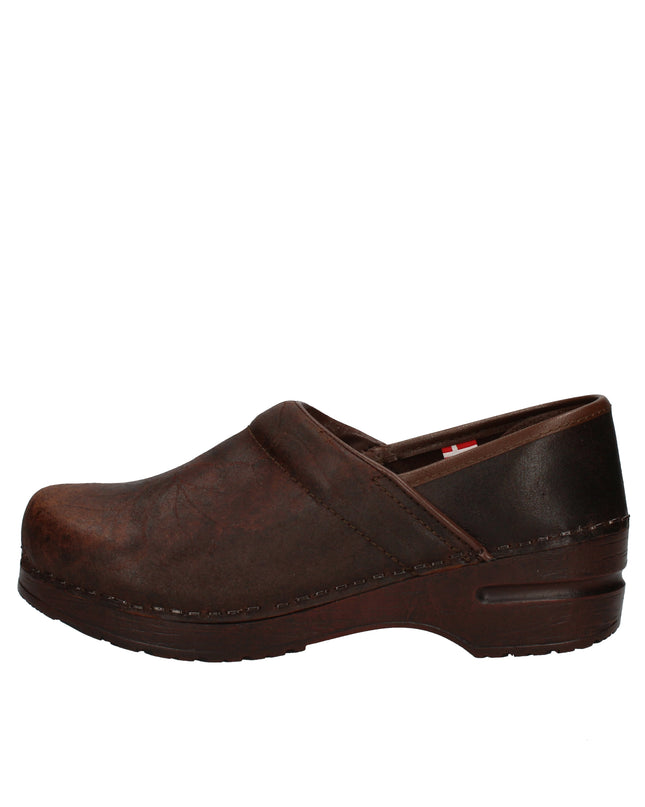 Sanita Original zoccoli chiusi in pelle lavorata