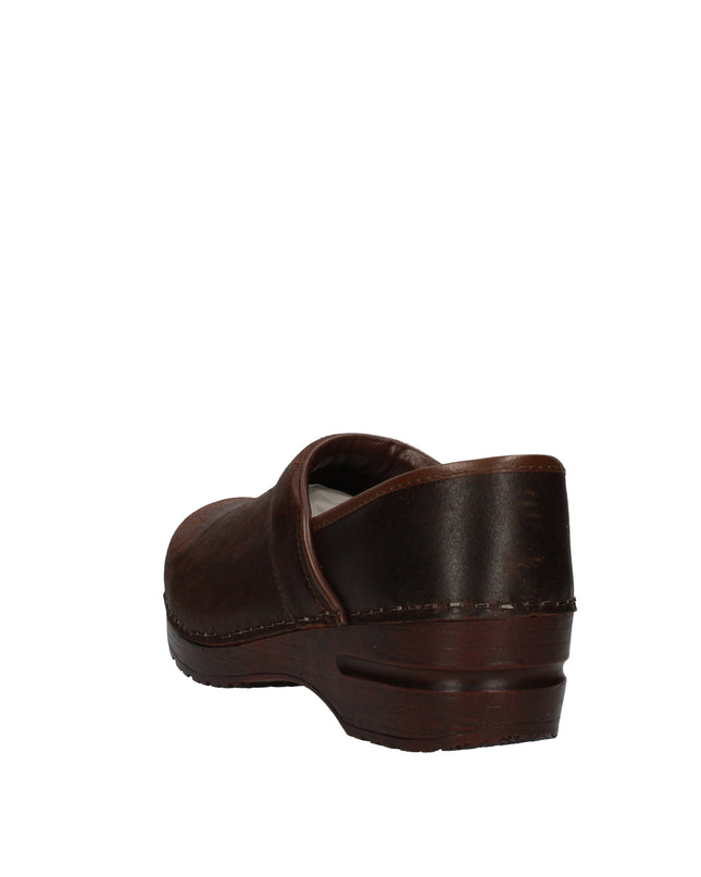 Sanita Original zoccoli chiusi in pelle lavorata