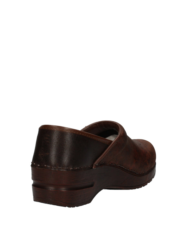 Sanita Original zoccoli chiusi in pelle lavorata