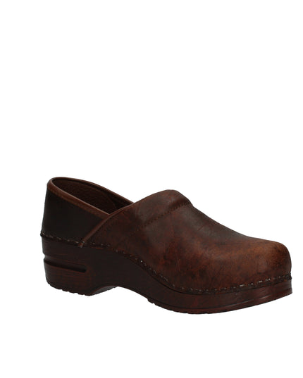 Sanita Original zoccoli chiusi in pelle lavorata