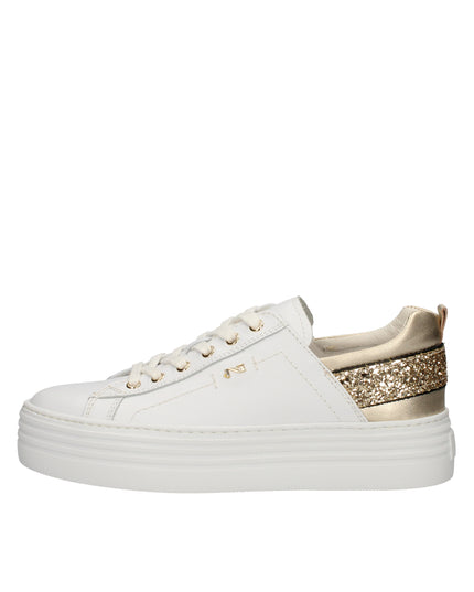 Nero Giardini sneakers platform in pelle con glitter
