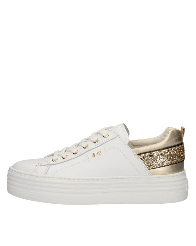 Nero Giardini sneakers platform in pelle con glitter