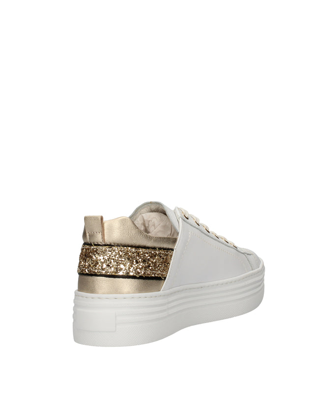 Nero Giardini sneakers platform in pelle con glitter