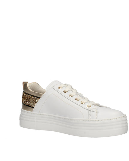 Nero Giardini sneakers platform in pelle con glitter