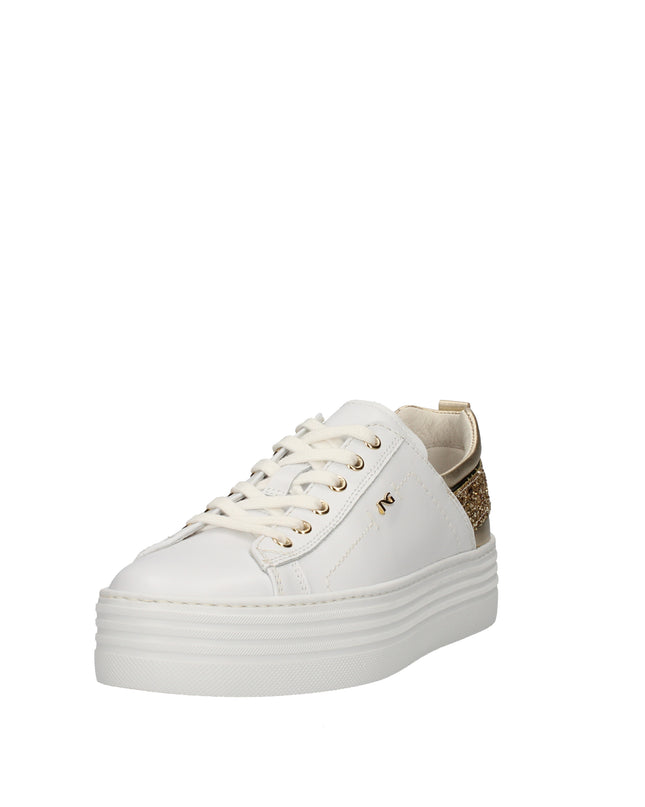 Nero Giardini sneakers platform in pelle con glitter