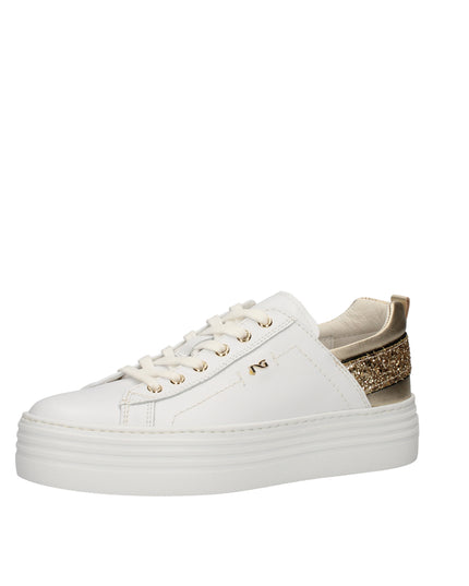 Nero Giardini sneakers platform in pelle con glitter