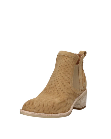 Nero Giardini stivaletti texani in camoscio con tacco effetto legno