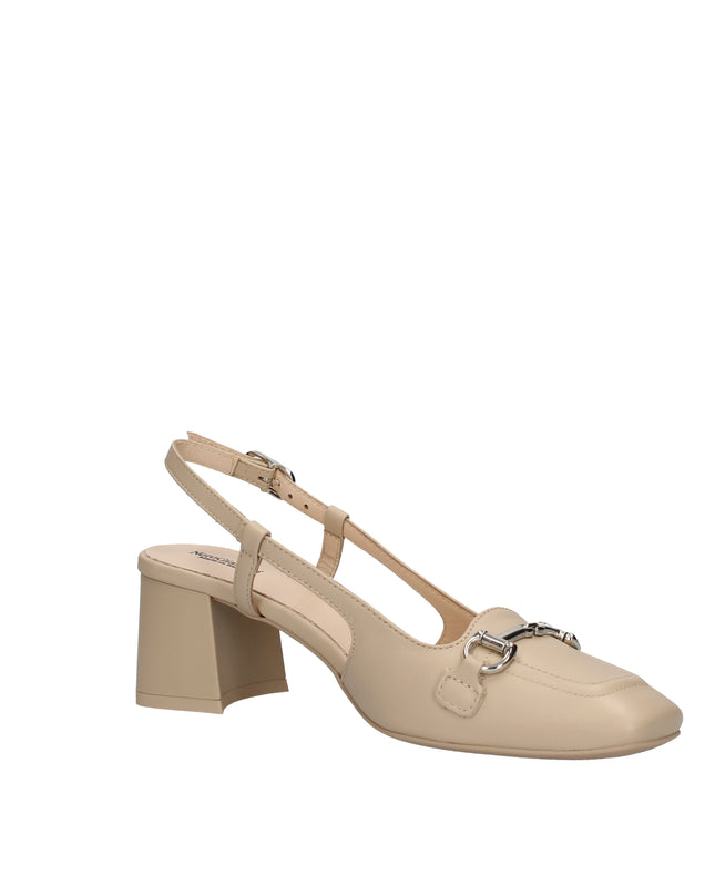 Nero Giardini scarpe con tacco grosso a punta quadrata con cinturino