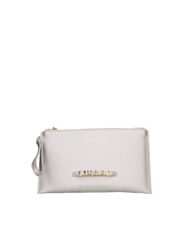 Liu Jo pochette a mano effetto saffiano con logo gioiello