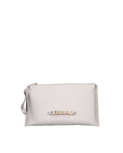 Liu Jo pochette a mano effetto saffiano con logo gioiello