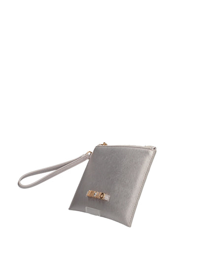 Liu Jo pochette a mano effetto saffiano con logo gioiello
