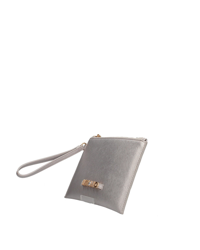 Liu Jo pochette a mano effetto saffiano con logo gioiello