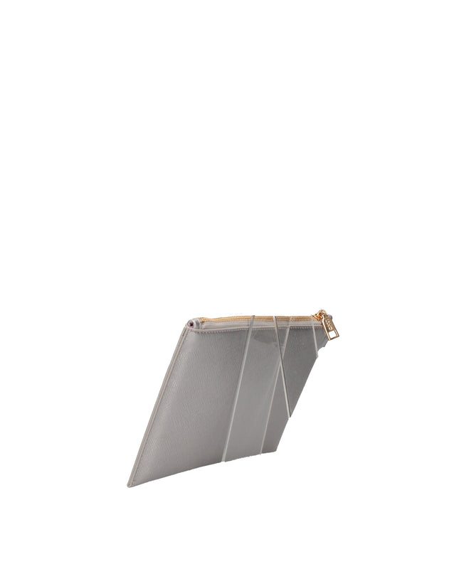 Liu Jo pochette a mano effetto saffiano con logo gioiello