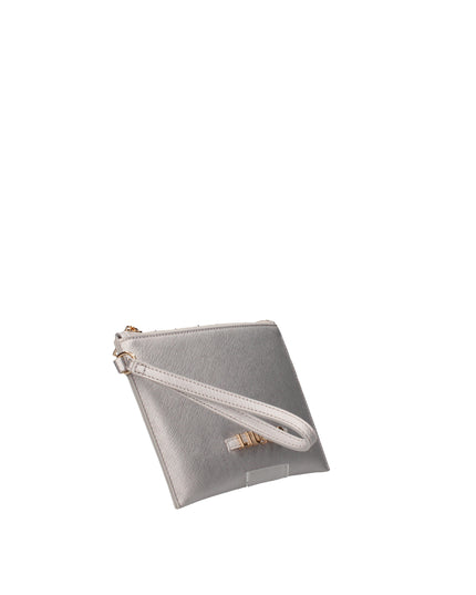 Liu Jo pochette a mano effetto saffiano con logo gioiello