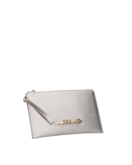 Liu Jo pochette a mano effetto saffiano con logo gioiello