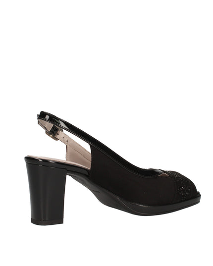 Cinzia Soft scarpe spuntate in camoscio con tacco in vernice