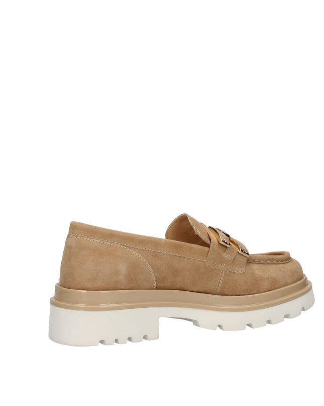 Keys mocassini in camoscio con accessorio